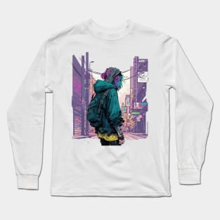 Japanese Street Cyberpunk Tokyo Streetwear2 Long Sleeve T-Shirt